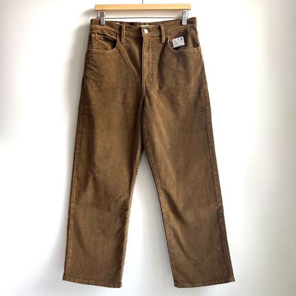 Levi's Premium Ribcage Straight Ankle Corduroy Pants Ermine Brown Size 31X27 - Picture 5 of 17